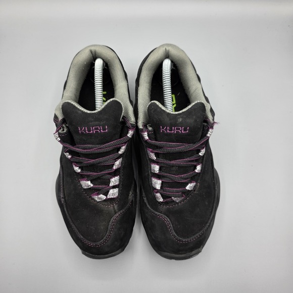 Kuru Chicane Shoes Womens 6.5 Black Purple Suede Hiking Comfort Sneaker Walking - Picture 4 of 12
